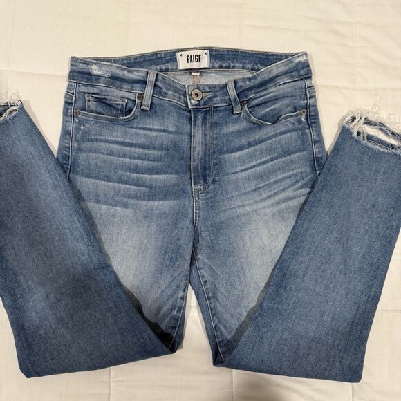 Women’s Paige Hoxton Crop Skinny Jeans - 28 - Picture 2 of 7